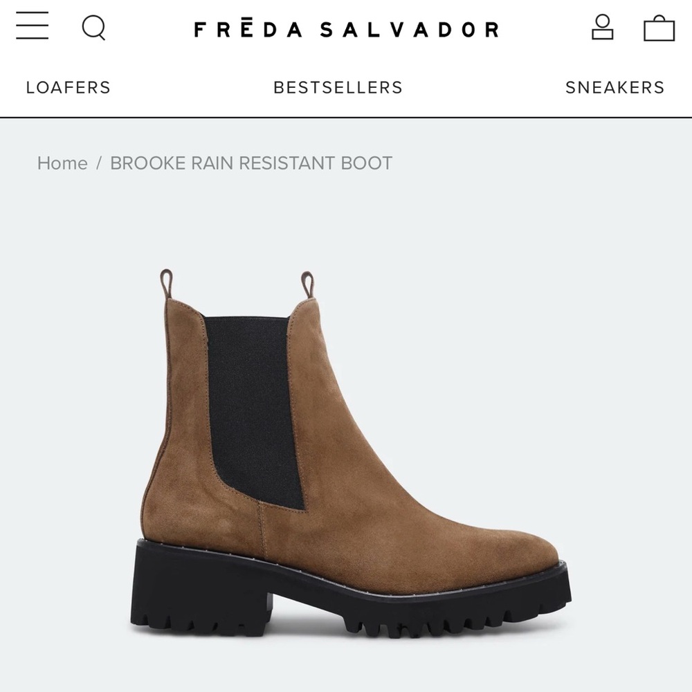 NWOT Freda Salvador BROOKE RAIN RESISTANT BOOT - Brown - Size: 9 1/2
